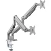 InLine desk mount w/ lift and USB/Audio, 2 monitors up to 81cm (32 inch) 9kg,silver