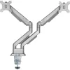 InLine desk mount w/ lift and USB/Audio, 2 monitors up to 81cm (32 inch) 9kg,silver