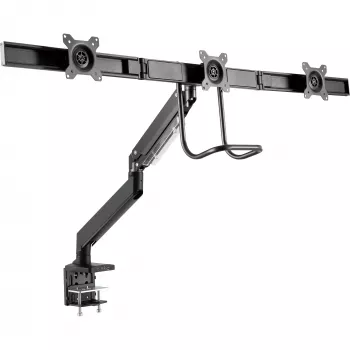 InLine Desktop mount with lifter and USB3.0, movable, for 3 displays up to 27 inch