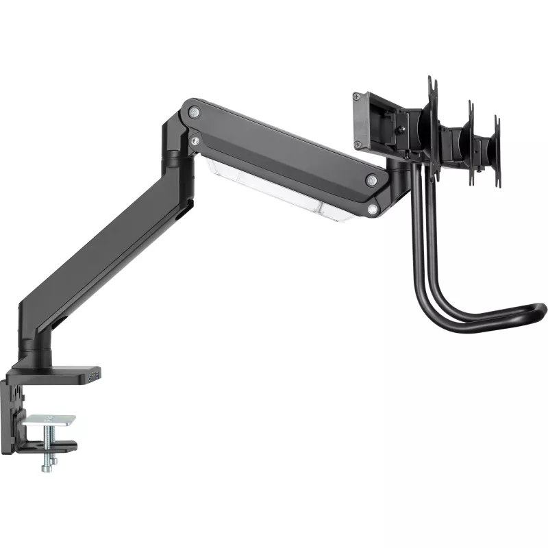 InLine Desktop mount with lifter and USB3.0, movable, for 3 displays up to 27 inch