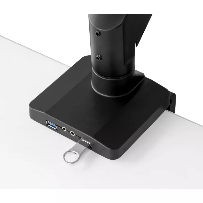 InLine Desktop mount with lifter and USB3.0, movable, for 3 displays up to 27 inch