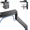 InLine Desktop mount with lifter and USB3.0, movable, for 3 displays up to 27 inch