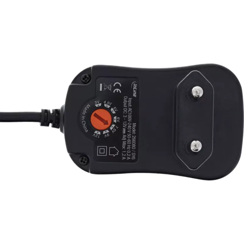 InLine Universal power supply 12W, 110-240V to 3-12V, max. 1200mA