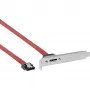 InLine 27902 eSATA Slot Bracket, eSATA Female to Internal SATA, 0.5 m