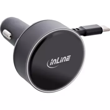 InLine 31502R mobile device charger Universal Black Cigar lighter Fast charging Auto