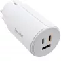 InLine USB PD power supply, GaN charger, 3-port, Dual USB-C + USB-A, 65W, white