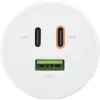 InLine USB PD power supply, GaN charger, 3-port, Dual USB-C + USB-A, 65W, white