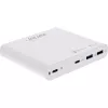 InLine USB power supply, GaN charger, 4-port, 2x USB-C + 2x USB-A, 120W, white