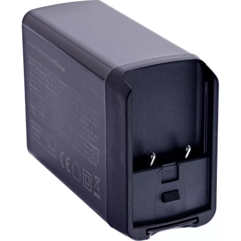 InLine 31516D mobile device charger Universal Black AC Fast charging Indoor