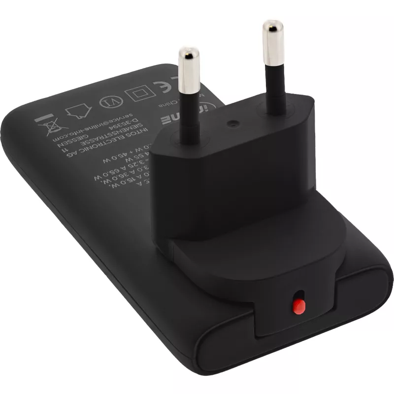 USB Power Supply Charger InLine 31519B Dual USB-C 65W power adapter with two USB-C ports