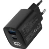 InLine USB PD power supply, GaN charger, 2-port, USB-C + USB-A, 30W, w/ display