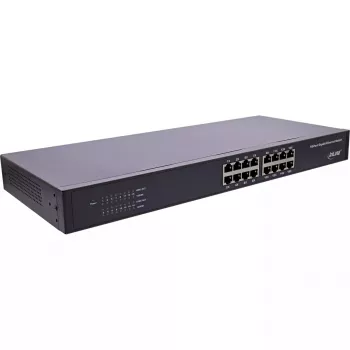 InLine Gigabit Network Switch 16-Port, 1Gb/s, 19 inch 1U, fanless