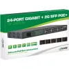 InLine PoE+ Gigabit Network Switch 24 port,1 Gb/s, 2xSFP,19 Inch1U (incl. brackets)