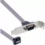 InLine Slot Bracket DB9male to 10 Pin Internal header direct 1:1 0.6m