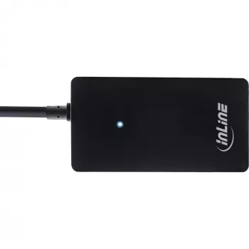 InLine USB 2.0 4-Port Hub, Type-A male to 4x Type-A female, black, 30cm