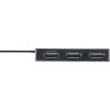 InLine USB 2.0 4-Port Hub, Type-A male to 4x Type-A female, black, 30cm