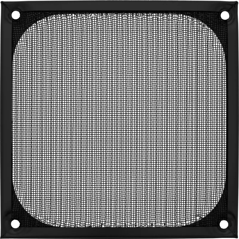 InLine Fan grid aluminum filter, black, 120x120mm