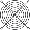Fan Grill Metal InLine 33370X 120x120mm Black