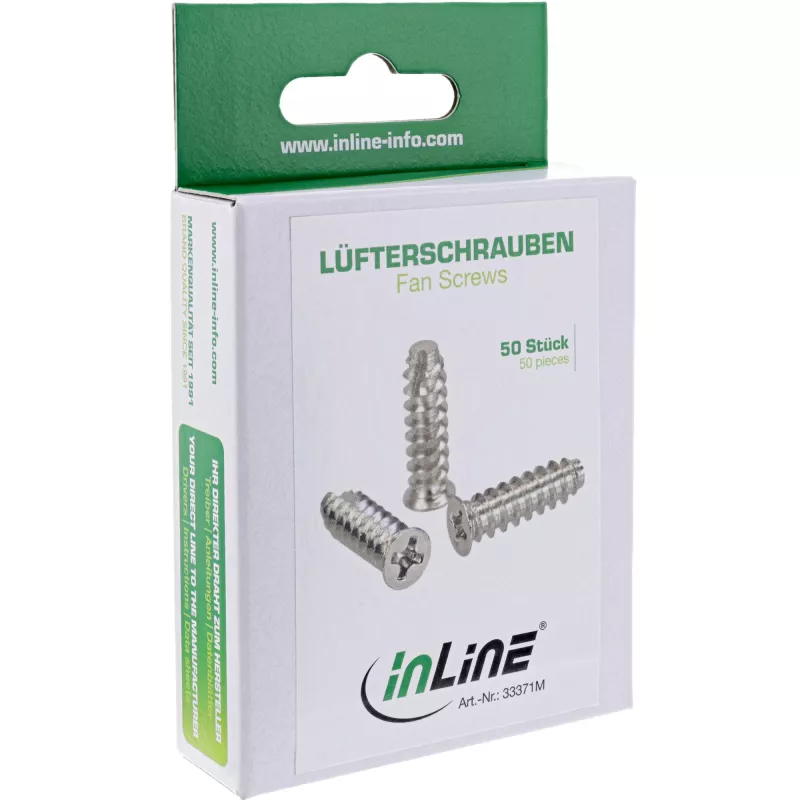 InLine Fan Screws 5x16mm silver 50 pcs. pack