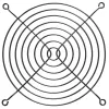 InLine Fan Grill Metal, black, 140x140mm