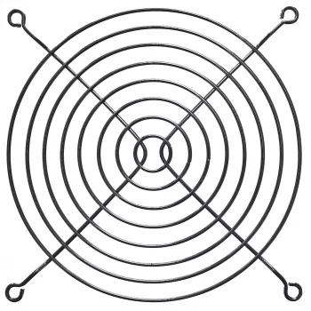 InLine Fan Grill Metal, black, 140x140mm