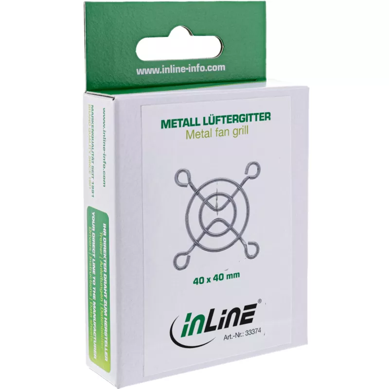 InLine Fan Guard Metal Chromium Plated, 40x40mm