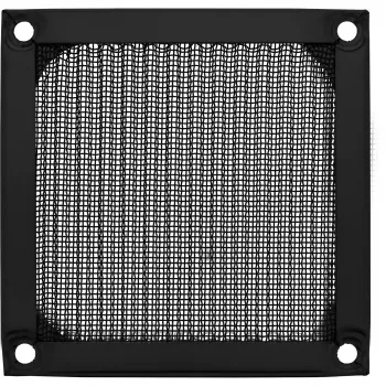 InLine Fan grid aluminum filter, black, 80x80mm