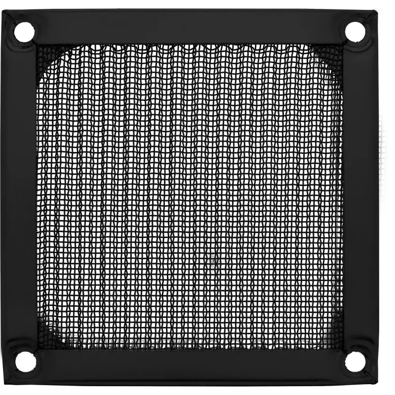 InLine Fan grid aluminum filter, black, 80x80mm