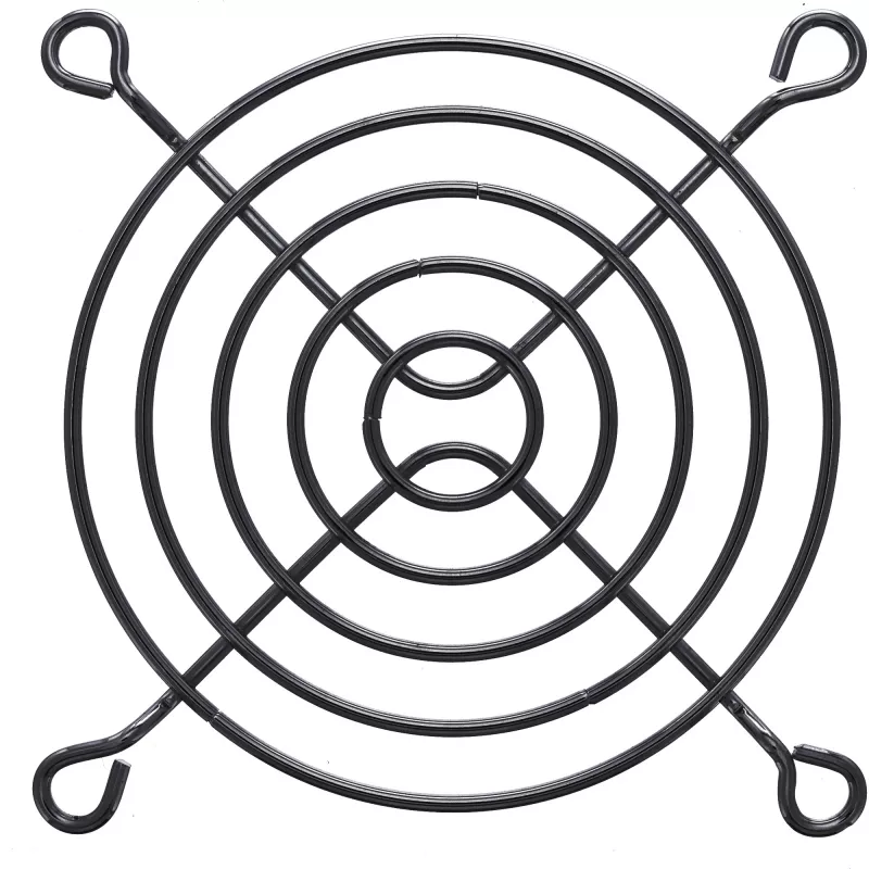 Fan Grill Metal InLine 33378X 80x80mm Black