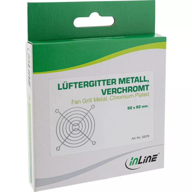 InLine Fan Guard Metal Chromium Plated, 92x92mm