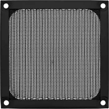 InLine Fan grid aluminum filter, black, 92x92mm