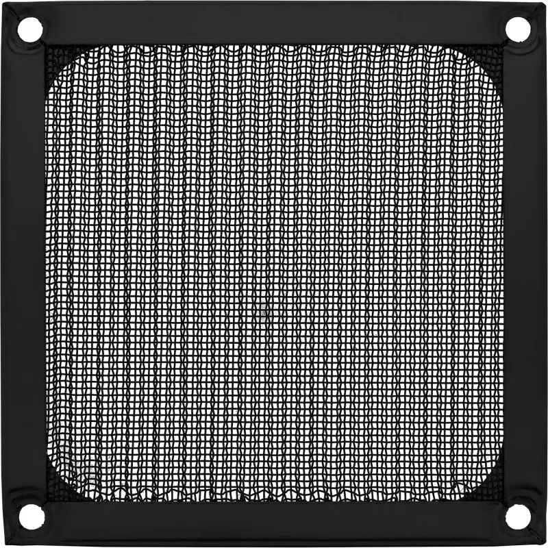 InLine Fan grid aluminum filter, black, 92x92mm