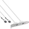 InLine Slot Bracket 2x USB 2.0 Type A female to 2x 5 Pin internal header 0.3m