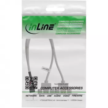 InLine USB 2.0 Slot Bracket 2x USB Type A female to 1x 10Pin Connector 0.35m