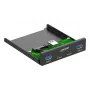 InLine 33456C drive bay panel 8.89 cm (3.5 inch) I/O ports panel Black