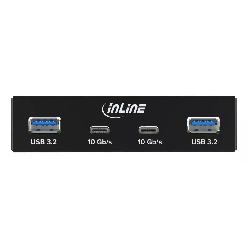 InLine 33456C drive bay panel 8.89 cm (3.5 inch) I/O ports panel Black