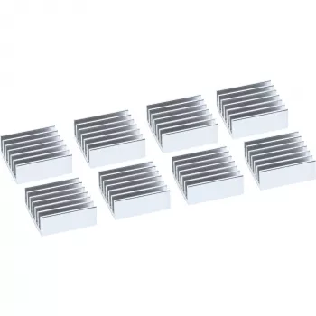 InLine IC chip Sink self adhesive cooling fins, 8 pcs.