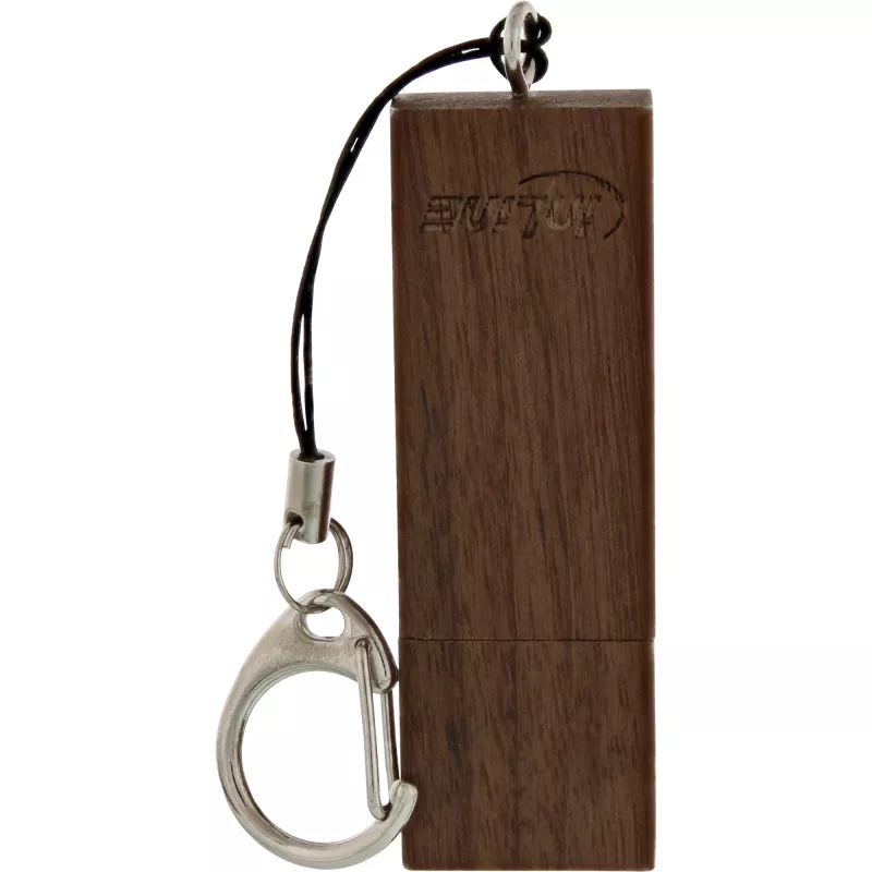 InLine USB 3.0 Flash drive, woodline walnut, with Keychain, 8GB