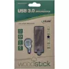 InLine USB 3.0 Flash drive, woodline walnut, with Keychain, 64GB