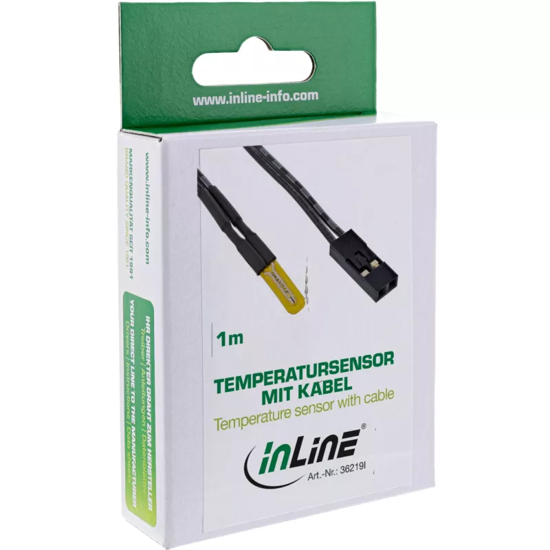 InLine Temperature Sensor / Probe universal 2 Pin with Cable 1m