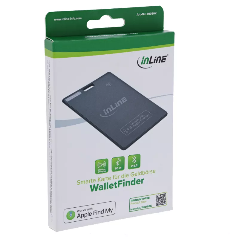 InLine 40080K GPS tracker/finder Universal Finder smart card Black