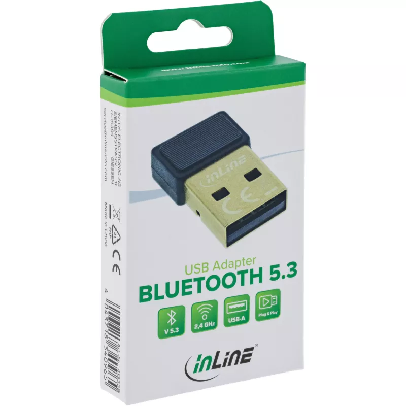 USB Bluetooth Adapter InLine 41322B (USB, Bluetooth 5.3)