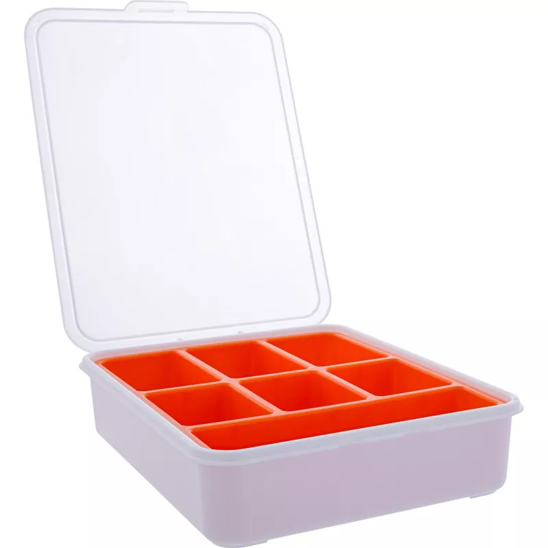 InLine Small Components Box, 7 compartments, 180x140x40mm, orange