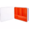 InLine Small Components Box, 4 compartments, 180x140x40mm, orange