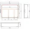 InLine Small Components Box, 4 compartments, 180x140x40mm, orange