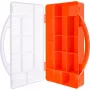 InLine Small Components Box, 11 compartments, 271x186x40mm, orange