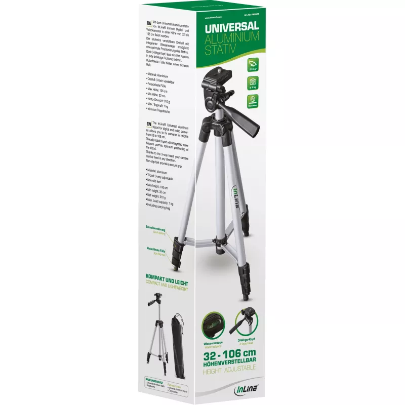 InLine Aluminium Tripod 3 Legs up to 1.06m