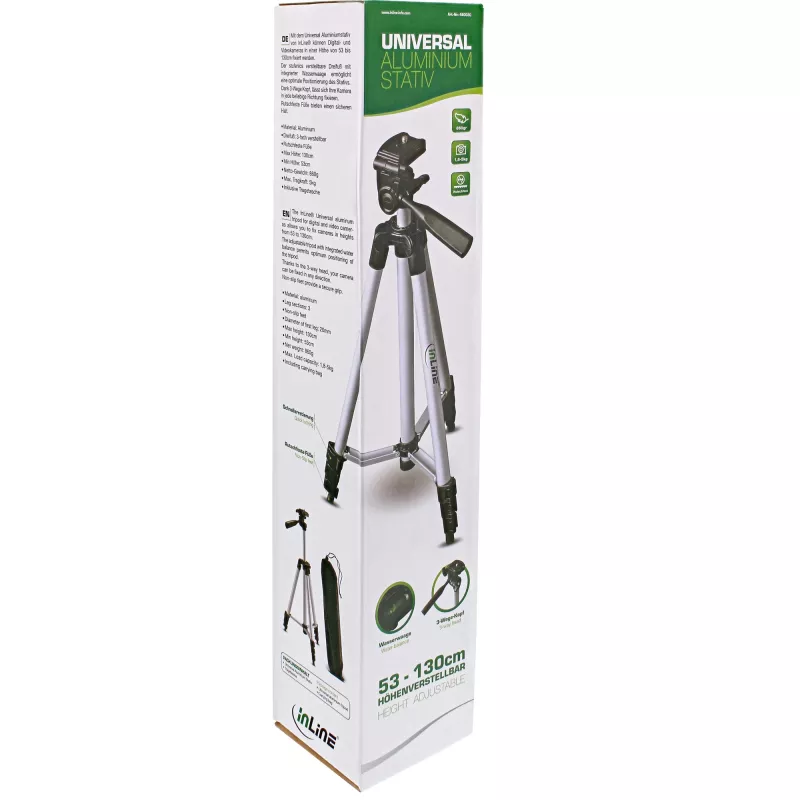 InLine Professional Aluminium Tripod 3 Legs up to 1.30m