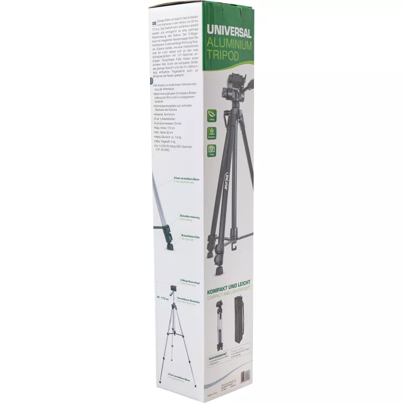 InLine Professional light weight Tripod black 5 kg capacity 173 cm height