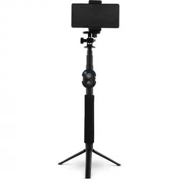 InLine Selfie Stick 4 Legs with Mini Tripod aluminium black max. 0.75m